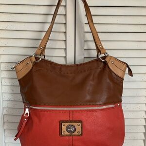 Relic by Fossil Multicolored Hobo Style Satchel Shoulder Bag Silver Hardware